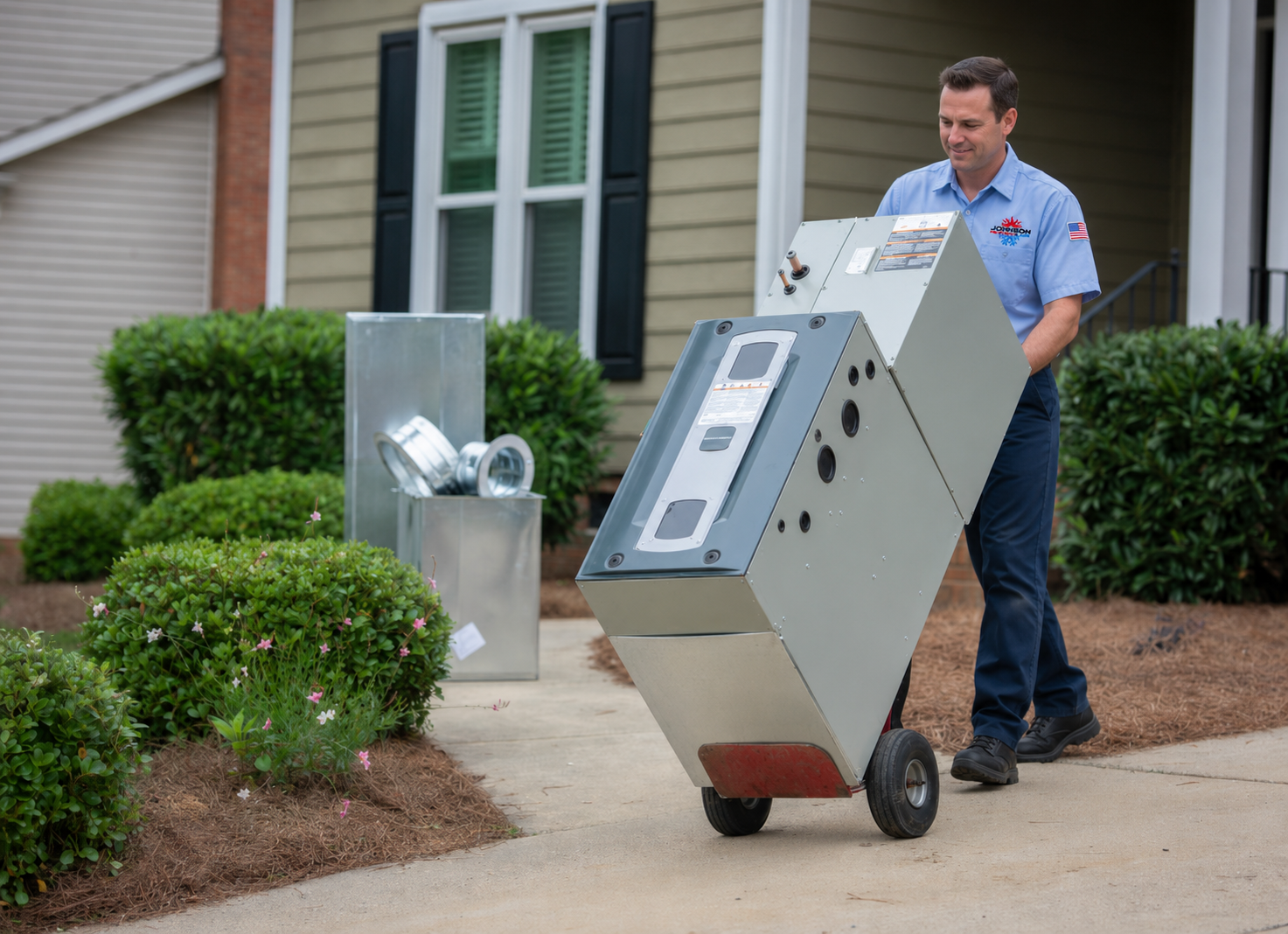 indoor system installed with HVAC equipment